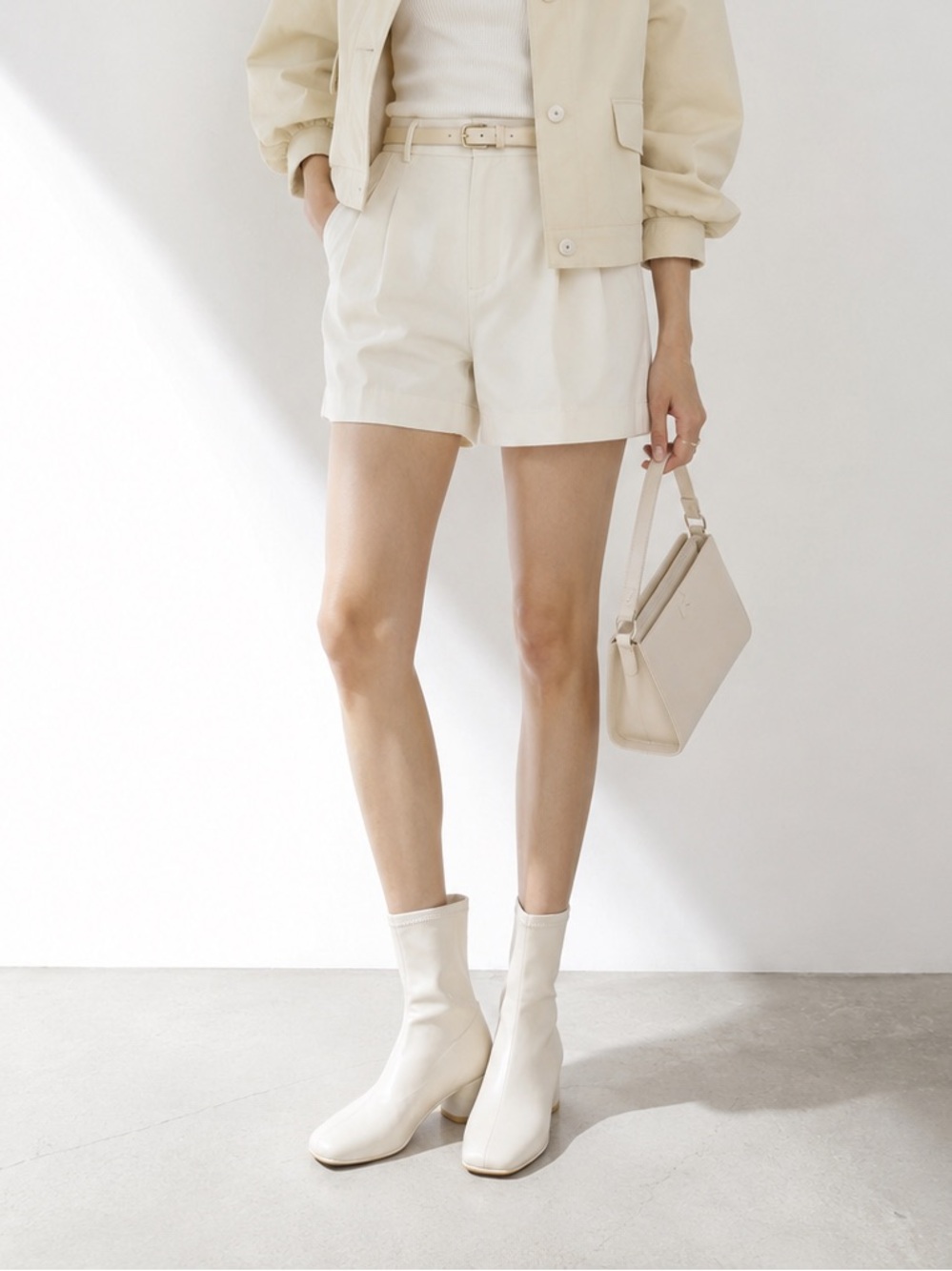 MM6 Maison Margiela white ankle boots